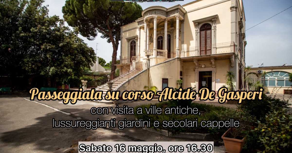 Passeggiata su corso Alcide De Gasperi con visita a ville antiche, lussureggianti giardini e secolari cappelle
